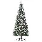 Bon Noel 6Ft Artificial Christmas Tree Xmas Outdoor Decoration with Pinecone