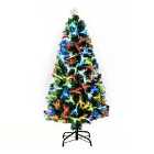 Bon Noel 4Ft Multicoloured Artificial Christmas Tree with Pre-Lit Modes Metal Stand