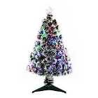 Bon Noel 3ft Frosted Pre-Lit Artificial Christmas Tree with Scattered LED Lights