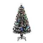 Bon Noel 4ft Frosted Pre-Lit Artificial Christmas Tree with Scattered LED Lights