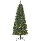 Bon Noel 6Ft Prelit Pencil Christmas Tree with Led Light Berry Xmas Decoration