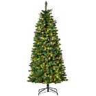 Bon Noel 5Ft Prelit Pencil Christmas Tree with Led Light Berry Xmas Decoration