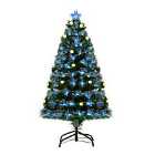 Bon Noel 4ft Green Pre-Lit Artificial Christmas Tree with 130 White LEDs & Star Topper