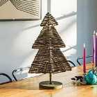 Ivyline Rattan Christmas Tree H80cm - Natural