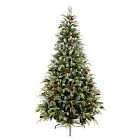 2.1M Frosted Spruce Berry And Cone Christmas Tree