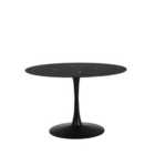 Addison 4 Seater Round Tulip Dining Table, Glass