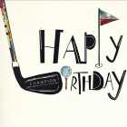 Golf Happy Birthday Card