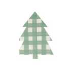 Gingham Christmas Tree Shaped Napkins 16 per pack