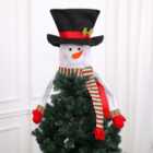 Livingandhome Snowman Hugger Christmas Tree Top Hat Xmas Topper Tree Cover Home Decor