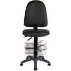 Teknik Ergo Twin Faux Leather Deluxe Draughter Office Chair Black
