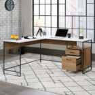 Teknik Moderna L-Shaped Executive Home Office Desk