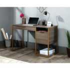 Teknik Lux Home Office Desk With Storage Diamond Ash