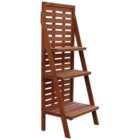 Outsunny 3 Tier Wooden Ladder Plant Stand