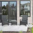 Outsunny Rattan Effect 2 Seater Bistro Set Grey