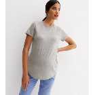 Maternity Grey Crew Neck T-Shirt