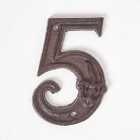 Homescapes Cast Iron House number, 5