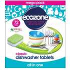 Ecozone Classic Dishwasher Tablets 72 per pack
