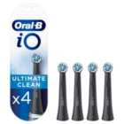 Oral-B iO Ultimate Clean Black Electric Toothbrush Heads 4 per pack