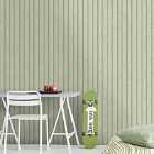Holden Decor Wood Slat Soft Green Wallpaper