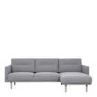 Larvik Chaise Longue Sofa Right Hand Grey Oak Effect Legs