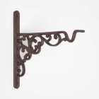 Homescapes Brown Cast Iron Small Parisian Style Hanging Basket Hook