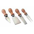 KitchenCraft Four Piece Cheese Knife Set, Acetate Display Boxed