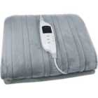 Luxury Fleece Electric Heated Throw With 9 Heat Settings - Grey