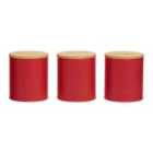 Interiors By PH Set Of Three Red Canisters