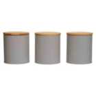 Interiors By PH Set Of Three Grey Canisters