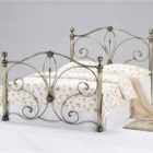 Diane Antique Brass King Size Bed