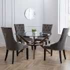 Chelsea 6 Seater Round Glass Top Dining Table
