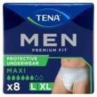 TENA Men Premium Fit Incontinence Pants Large 8 per pack