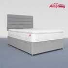 Airsprung Pocket 1500 Memory Pillowtop Mattress With 2 Drawer Silver Divan
