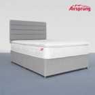 Airsprung Pocket 1500 Memory Pillowtop Mattress With Silver Divan