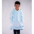 ONY Kids Pale Blue Faux Fur Oversized Unisex Blanket Hoodie