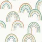Holden Decor Boho Rainbow Green Teal Wallpaper