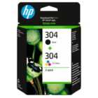 HP 304 Black + Tri-Colour Ink Cartridge 2 per pack