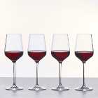 Set of 4 Connoisseur Crystal Glass Red Wine Glasses