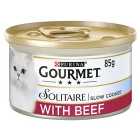 Gourmet Solitaire Tinned Cat Food with Beef 85g