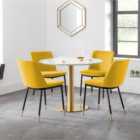 Palermo Round Dining Table with 4 Delaunay Chairs