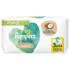 Pampers Harmonie Coco Plastic Free Wipes 3 Pack 132 per pack