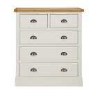 Compton 5 Drawer Chest, Ivory & Oak