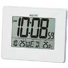 Seiko LCD Alarm Calendar Clock - White