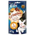 Felix Crispies Cat Treats Beef & Chicken, 45g