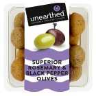 Unearthed Superior Rosemary & Black Pepper Olives, 220g