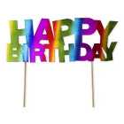Rainbow Happy Birthday Foil Cake Topper