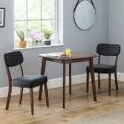 Lennox Square Dining Table with 2 Farringdon Chairs, Beech Wood