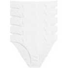 M&S Womens 5pk No VPL Cotton Modal Bikini Knickers 8-18 White