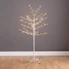 Mains Operated Birch Tree with 160 Warm White Copper Wire LEDs