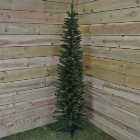 180cm (6ft) Snowtime Pencil Style Slim Christmas Tree in Green